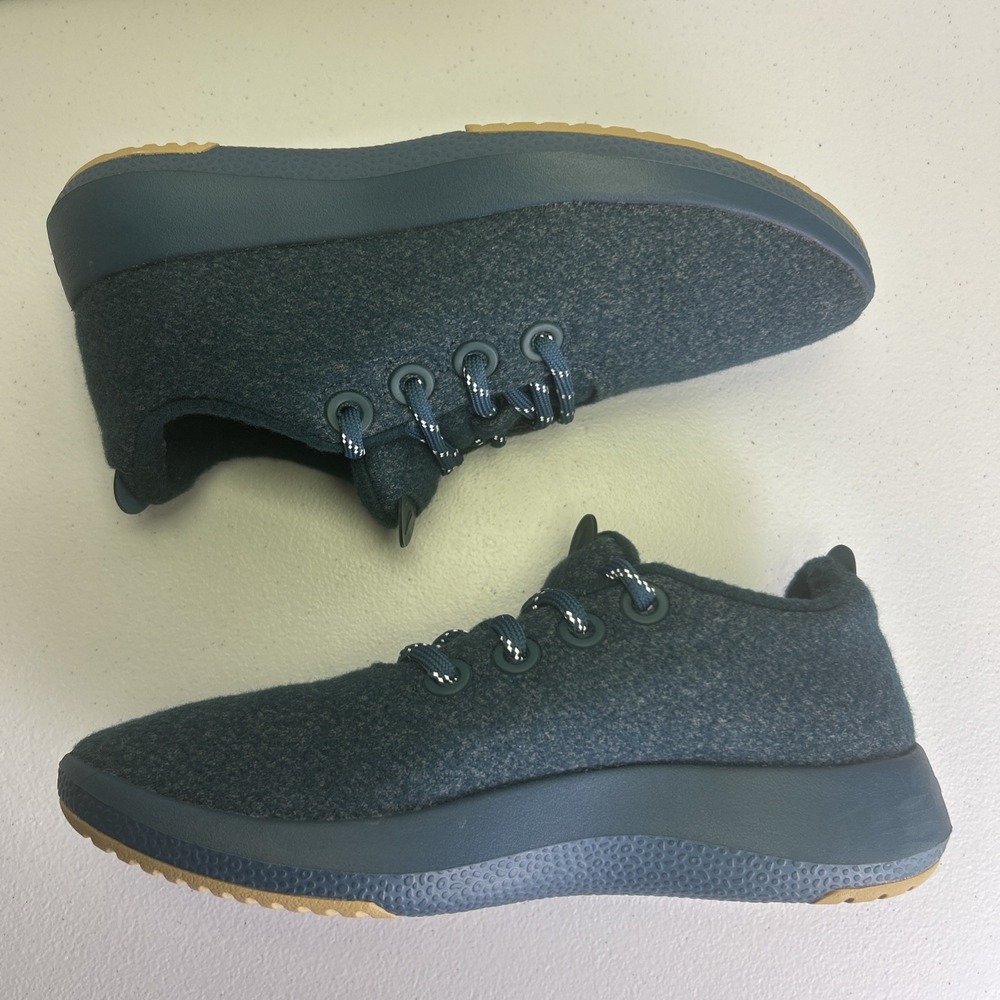 Allbirds Wool Runner Mizzle Sneaker Womens 7 Teal Blue Water Repellent - Picture 5 of 8